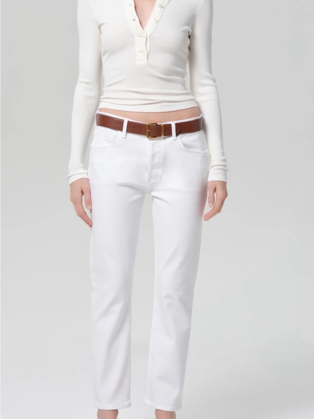 C of H Citizens of Humanity Emerson Slim Boyfriend 27” in Soft White 24 - Picture 2 of 6